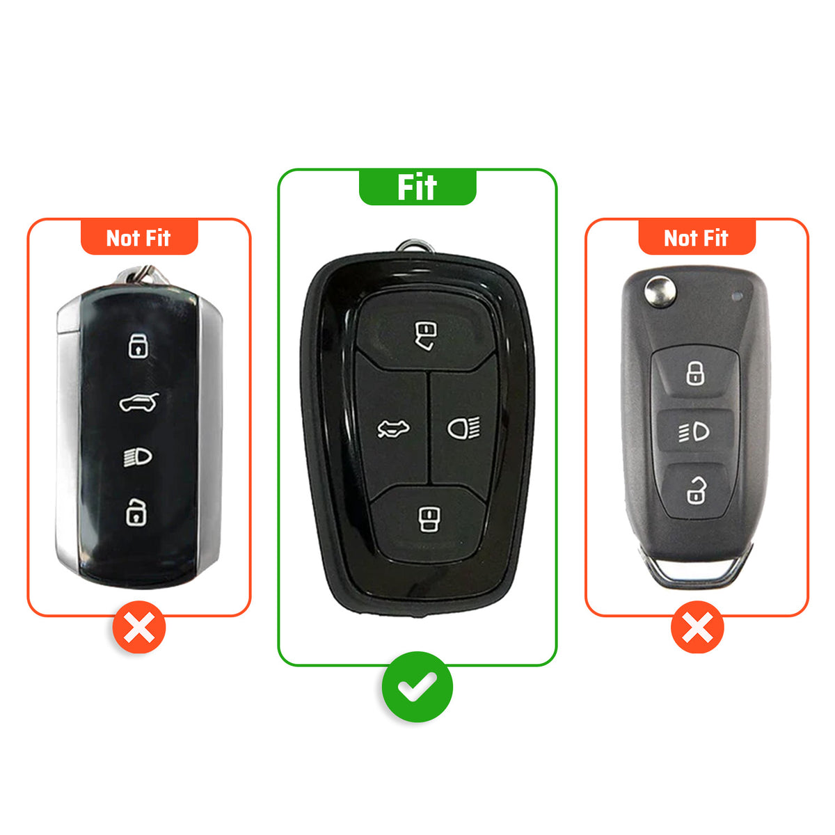 Metal Key Cover Compatible For Tata: Nexon, Harrier,Tiago, Tigor BS6, Tigor EV, Safari 2021, Altroz, Safari Gold, Gravitas, Punch (4 button smart key)