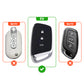Metal Leather Brown Car Key Cover Compatible For MG Hector | MG Windsor | MG Astor | MG Gloster 3 Button smart key)