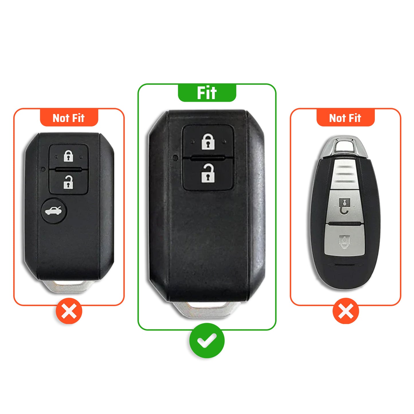 Metal Key Cover Compatible For Suzuki:Swift, Dzire, Baleno, Ertiga, Grand Vitara, Brezza, Fronx, Jimny XL6, & Toyota:Glanza, Urban Cruiser Hyryder
