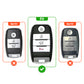Metal Leather Brown Car Key Cover Compatible For Kia: Seltos, Sonet, Carens, Carnival (4 Button Smart Key)