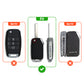 Metal Leather Brown Car Key Cover Compatible For kia : Seltos, Sonet, Carens, Carens Clavis  (3 Button Flip Key)