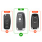 Metal Leather Car Key Cover Compatible For Ford : Figo, Aspire, Ecosport, Endeavour | 3 button Smart Key