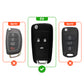 metal silicon Car Key Cover Compatible For Chevrolet Cruze | Chevrolet Beat | Avio | Spark Flip Key