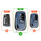Metal Leather Brown Car Key Cover Compatible For Toyota: Innova Crysta, HyCross, Hilux, Fortuner, Legender, Land Cruiser, Camry (3 button smart key)