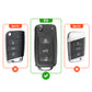 Metal Key Cover Compatible For Skoda : Octavia, Fabia, Laura, Superb, Rapid, Yeti & Volkswagen : Polo, Vento, Jetta, Ameo(3 Button Flip Key)