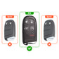 Metal Leather Brown Car Key Cover Compatible For Jeep Compass Smart Key