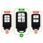 Metal Sapphire Key Cover With Key Chain Compatible with Honda : City, Civic, Jazz, Brio, Amaze, Cr-v, Wr-v, Br-v, Mobilio (4B Smart Key)