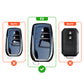 Metal Sapphire Key Cover With Key Chain Compatible with Toyota: Innova Crysta, Innova HyCross, Hilux (2 button smart key)