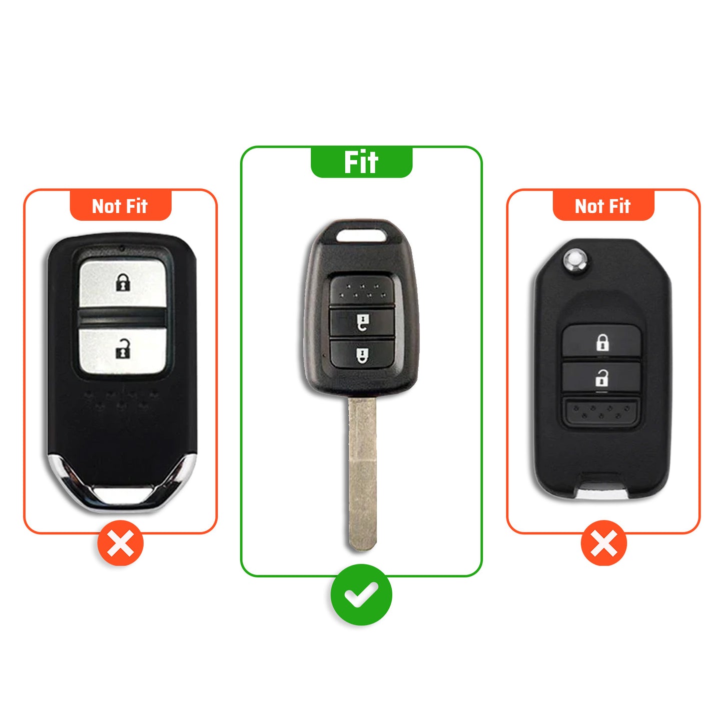 metal silicon Car Key Cover Compatible For Honda WR-V | City | Jazz | Amaze 2014+ Models