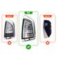 Metal Leather Brown Car Key Cover Compatible For BMW X1, X3, X6, X5, 5 Series, 6 Series, 7 Series