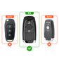 Metal Leather Key Cover Compatible for Ford Ecosport | Endeavour | Freestyle | Aspire | Figo (2 button Smart Key)
