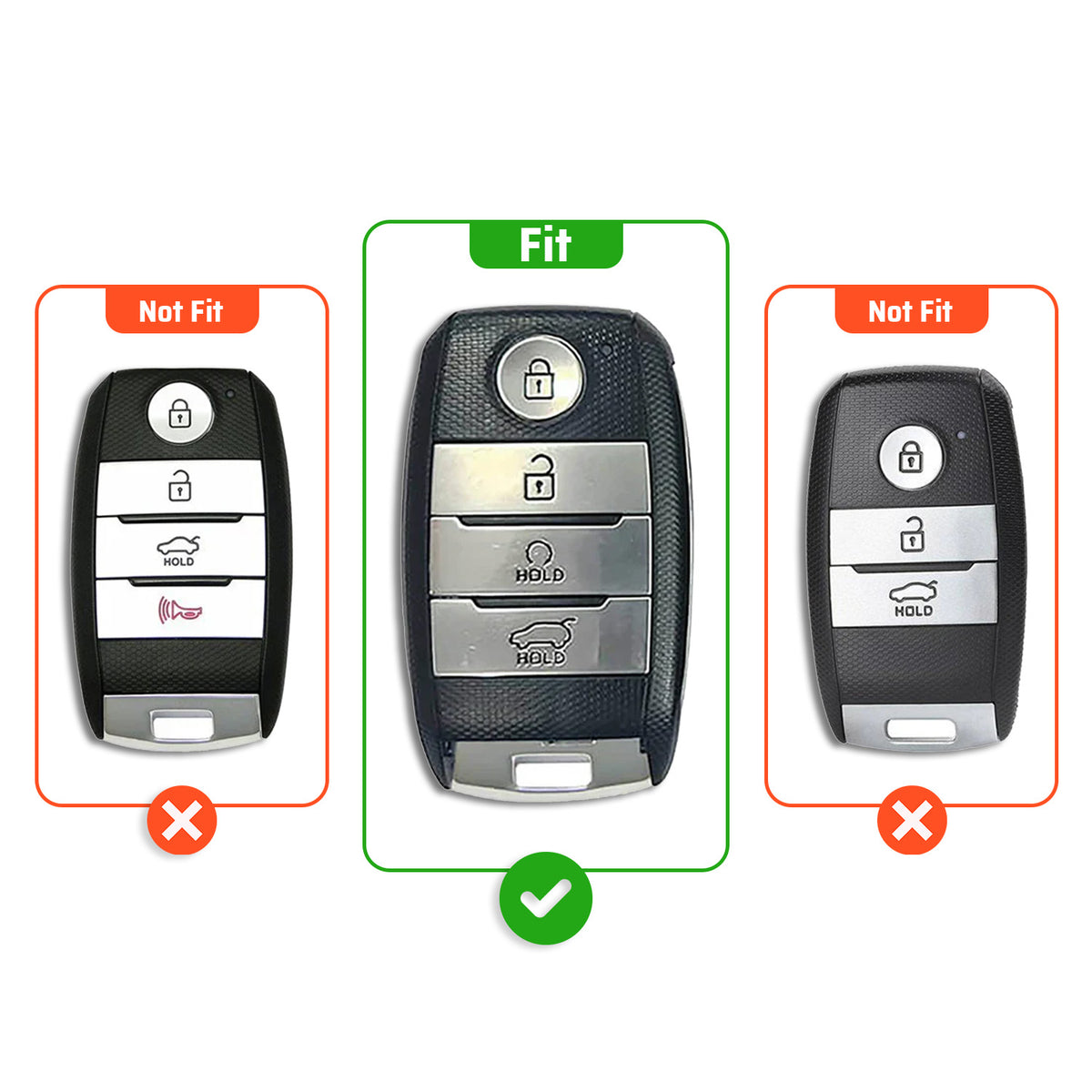 Metal Leather Brown kia : Seltos, Sonet, Carens, Seltos x line, Carnival (4 button smart key)