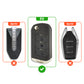 Metal Leather Brown Car Key Cover Compatible For Mahindra: Thar, Bolero, Scorpio, Scorpio-N, XUV700, XUV400, XUV3x0, XUV300, TUV300, Marazzo (3 button flip key)