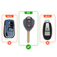 Metal Silicone Key Cover Compatible for Toyota : Innova, Fortuner 2 button remote key
