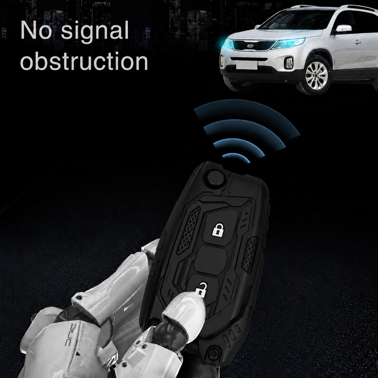 Transformer Car Key Cover Compatible for Toyota Innova Crysta | Corolla Altis Flip Key (2 Button)