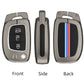 Metal Silicone Key Cover Compatible For Hyundai : Creta, Venue, Tucson, Alcazar, I20, Grand i10, Aura, Xcent, Exter