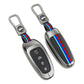 Metal Silicone Key Cover Compatible For Hyundai Tucson - 4 Button Smart Key