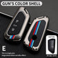 Metal Silicone Car Key Cover Compatible For Skoda Octavia | Volkswagen Virtus 3 Button Smart Key