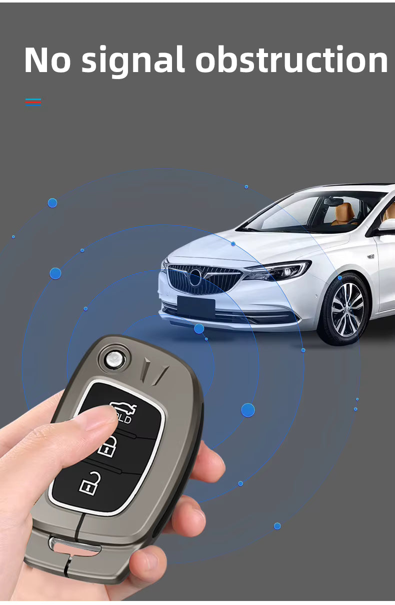 Metal Silicone Key Cover Compatible For Hyundai : Creta, Venue, Tucson, Alcazar, I20, Grand i10, Aura, Xcent, Exter (Copy)