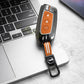 Metal Sapphire Key Cover With Key Chain Compatible with MG Hector | MG Windsor | MG Astor | MG Gloster 3 Button smart key)