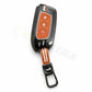 Metal Sapphire Key Cover With Key Chain Compatible with MG Hector | MG Windsor | MG Astor | MG Gloster 3 Button smart key)