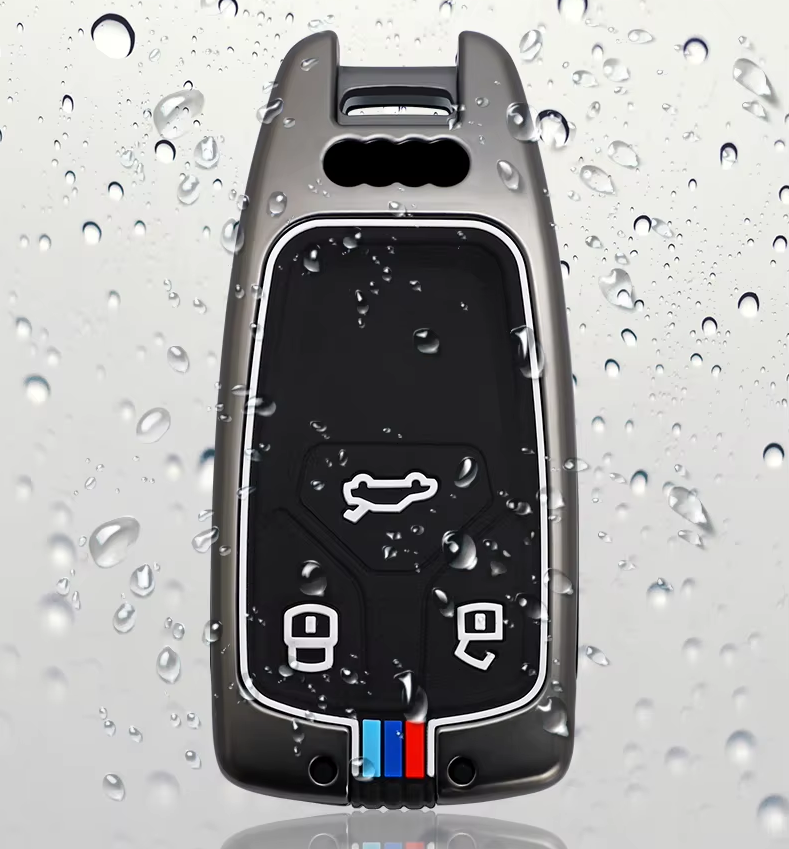 Metal Silicon Key Cover For Audi Q5, A5, A8, Q7, A4, A6 (3 button smart key)
