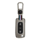 Metal Silicone Car Key Cover Compatible For Tata: Nexon, Harrier, Safari, Altroz, Punch, Tiago, Tigor, Zest, Bolt, Hexa (3 button Flip Key)