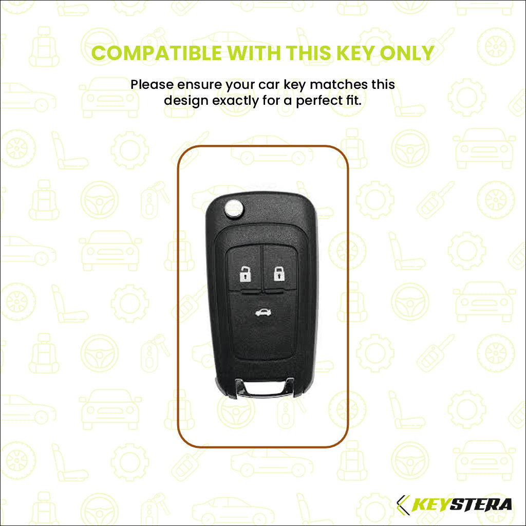 metal silicon Car Key Cover Compatible For Chevrolet Cruze | Chevrolet Beat | Avio | Spark Flip Key
