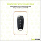 Metal Leather Brown Key Cover Compatible For Ford : Figo, Aspire, Endeavour (3 Button Flip Key)