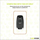 Metal Silicone Key Cover Compatible for Ford Ecosport | Endeavour | Freestyle | Aspire | Figo (2 button Smart Key)