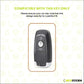 Metal Silicone Key Cover Compatible for Ford : Figo, Aspire, Ecosport, Endeavour | 3 button Smart Key