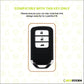 Metal Silicone Key Cover Compatible For Honda: City, Civic, Jazz, Brio, Amaze, Cr-v, Wr-v, Br-v, Mobilio 3 Button Smart Key