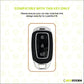 Metal Sapphire Key Cover With Key Chain Compatible with Hyundai : i20, Kona, Verna 2018 onwards (3 button smart key)