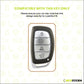 Metal Silicone Key Cover Compatible for Hyundai: Alcazar, Creta 2021 onwards (4 button smart key)