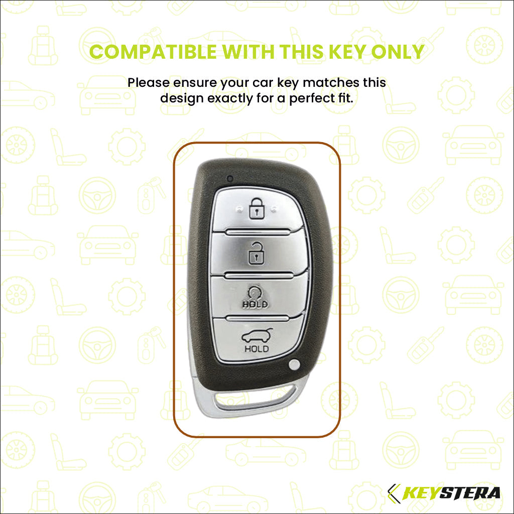Transformer Metal Car Key Cover Compatible For Hyundai: Alcazar, Creta 2021 onwards (4 button smart key)