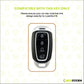 Metal Leather Brown Key Cover Compatible For Hyundai: i20, Verna 2023 onwards (4 button smart key)