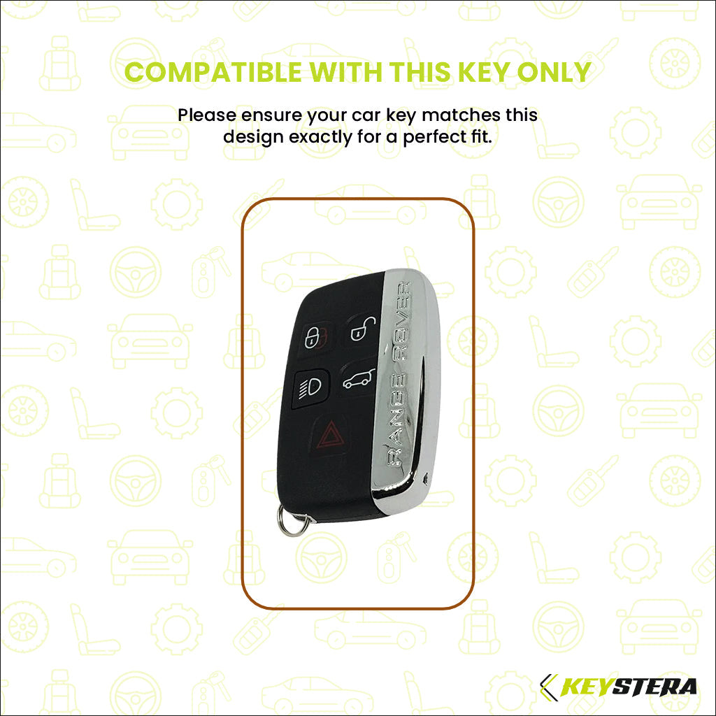 metal silicon Car Key Cover Compatible For Land Rover | Range Rover | Jaguar 5 Button Smart Key