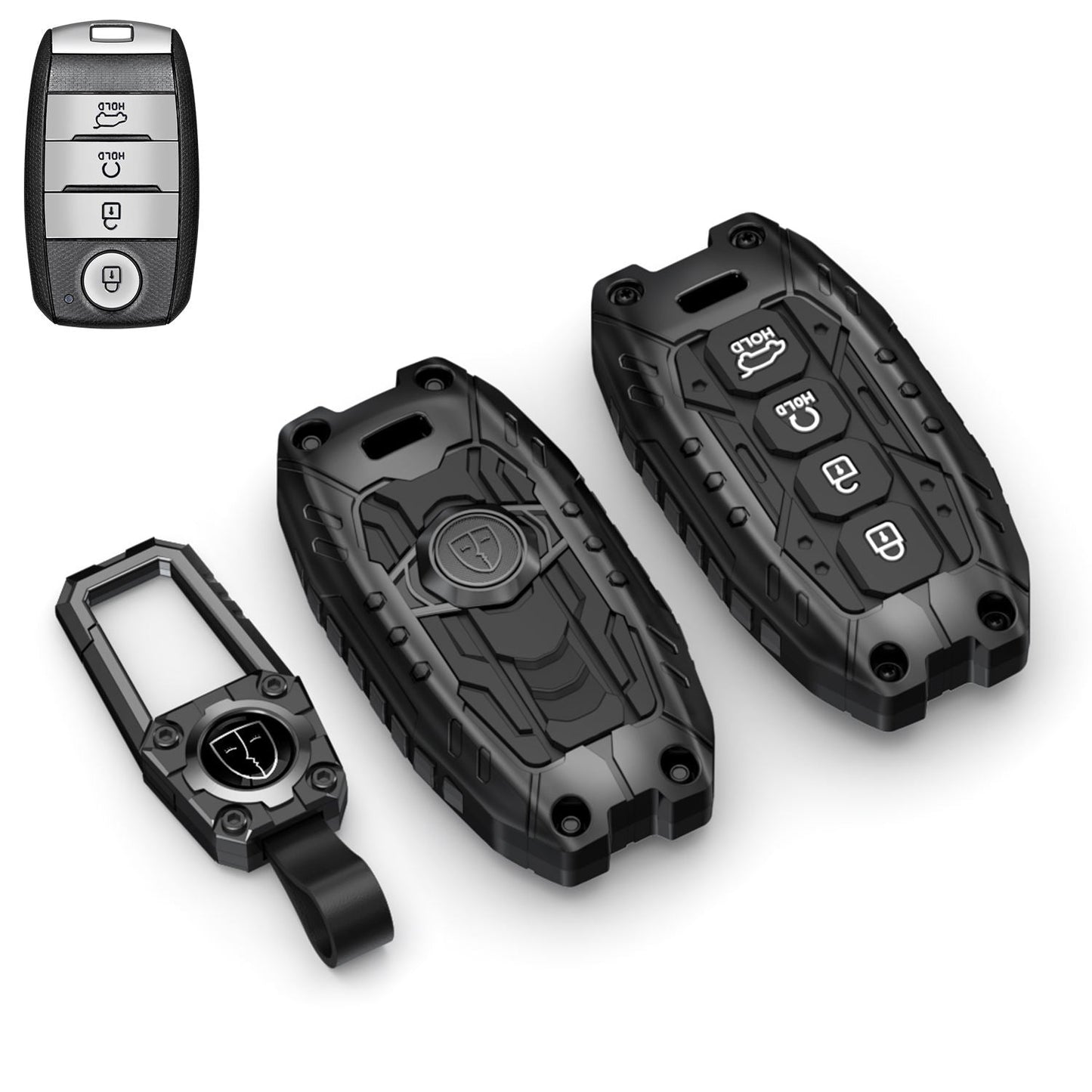 Transformer Key Cover Compatible for kia : Seltos, Sonet, Carens, Seltos x line, Carnival (4 button smart key)