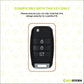 Metal Silicone Car Key Cover Compatible For Kia Seltos, Kia Sonet,Kia Carens (3 Button Flip Key)