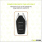 Metal Leather Brown Key Cover Compatible For Mahindra: XUV500 (3 button smart key)