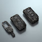 Metal Transformer Key Cover Compatible For Skoda : Octavia, Fabia, Laura, Superb, Rapid, Yeti & Volkswagen : Polo, Vento, Jetta, Ameo (3 Button Flip Key)