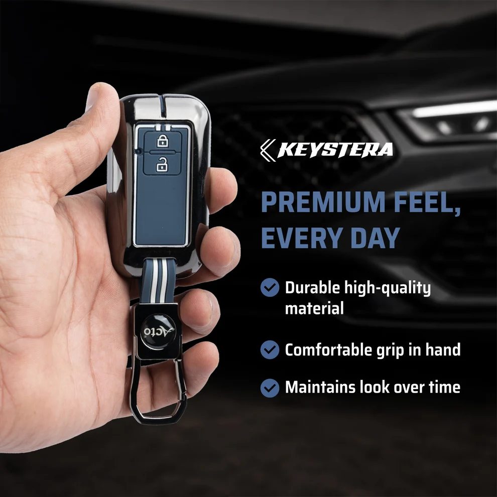 Metal Key Cover Compatible For Suzuki:Swift, Dzire, Baleno, Ertiga, Grand Vitara, Brezza, Fronx, Jimny XL6, & Toyota:Glanza, Urban Cruiser Hyryder