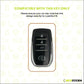 Metal Leather Brown Car Key Cover Compatible For Toyota: Innova Crysta, HyCross, Hilux, Fortuner, Legender, Land Cruiser, Camry (3 button smart key)