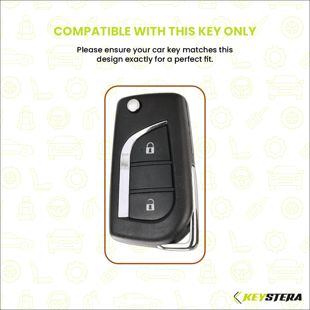 Transformer Car Key Cover Compatible for Toyota Innova Crysta | Corolla Altis Flip Key (2 Button)