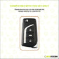 Metal Sapphire Key Cover With Key Chain Compatible with Toyota: Innova Crysta, Corolla Altis. (3 button flip key)